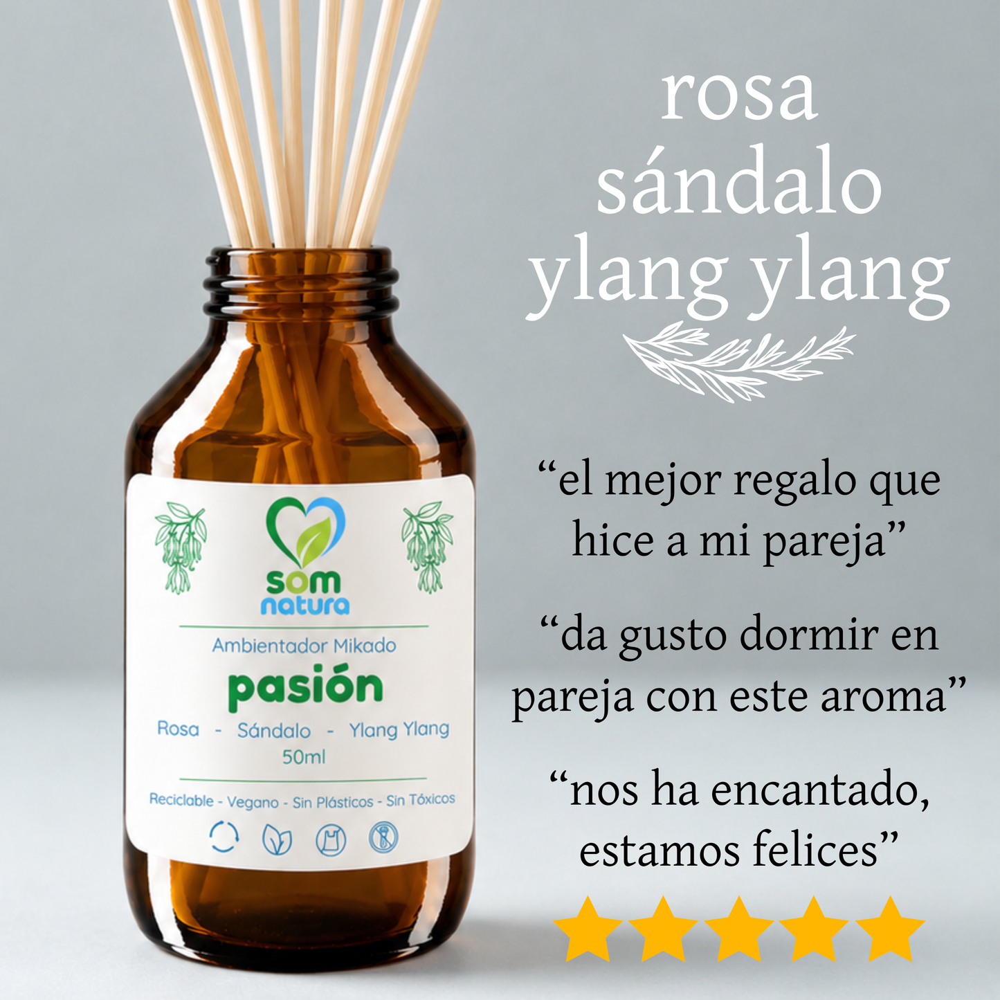 'Pasión' - Sensual de rosa, sándalo y ylang ylang